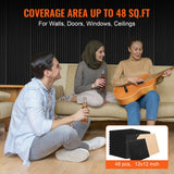 Audio Accessories: VEVOR Acoustic Foam Panels 48 Pack 12 x 12 x 1 in Adhesive for Wall Ceiling