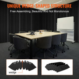 Audio Accessories: VEVOR Acoustic Foam Panels 4 Pack 16.5 x 6.3 x 12 in Adhesive for Wall Ceiling