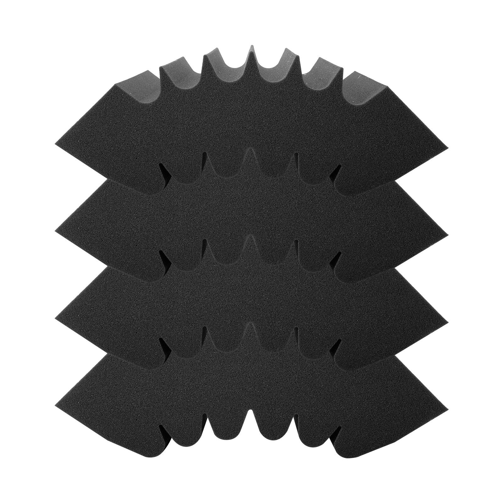 Audio Accessories: VEVOR Acoustic Foam Panels 4 Pack 16.5 x 6.3 x 12 in Adhesive for Wall Ceiling