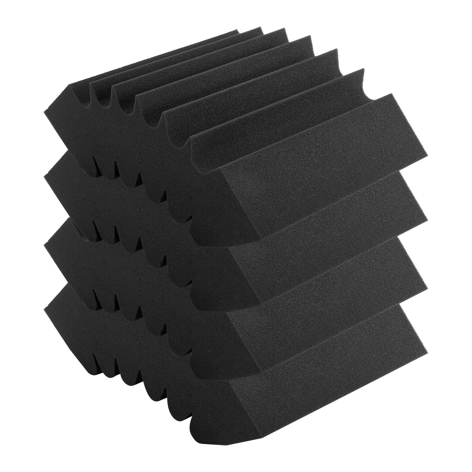 Audio Accessories: VEVOR Acoustic Foam Panels 4 Pack 16.5 x 6.3 x 12 in Adhesive for Wall Ceiling