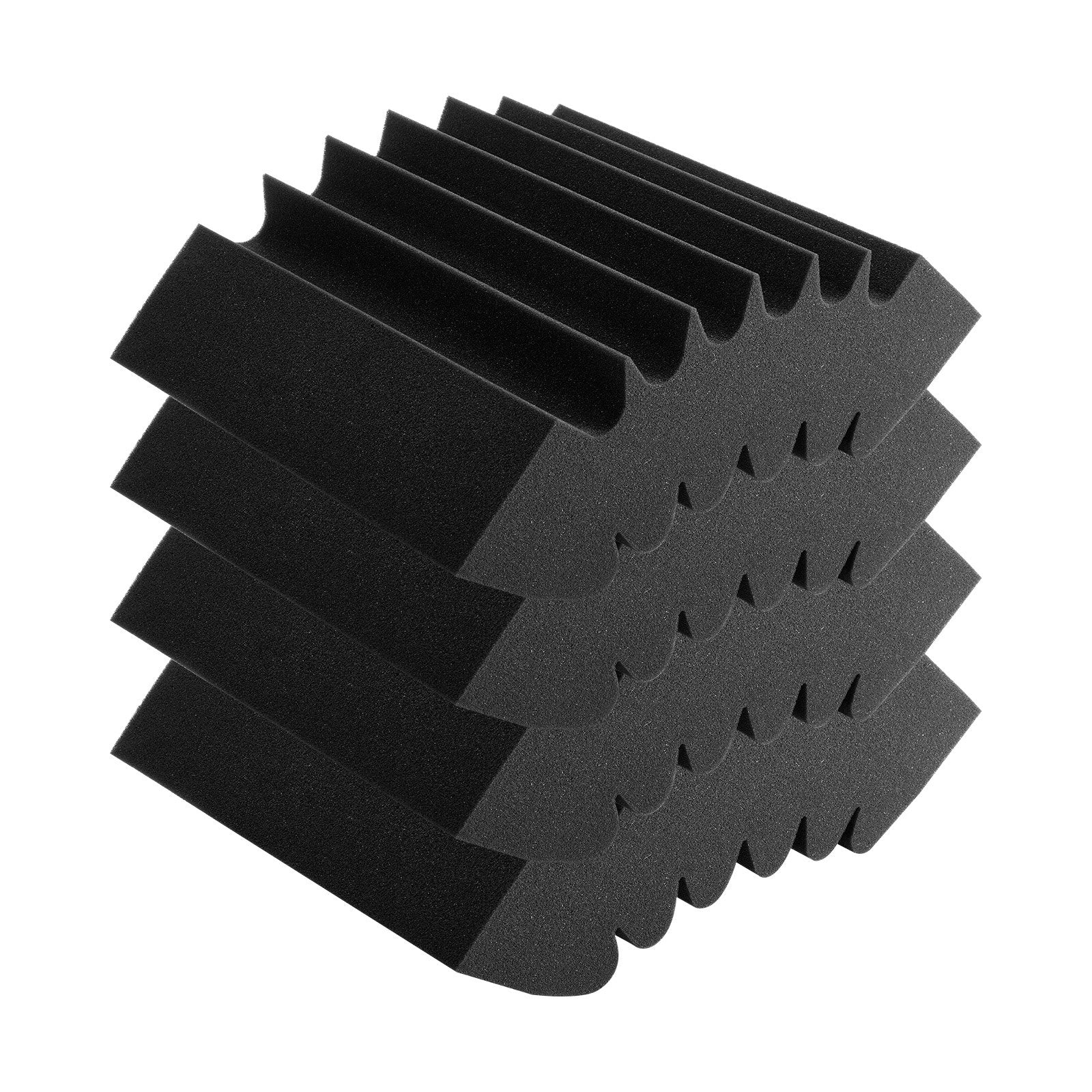 Audio Accessories: VEVOR Acoustic Foam Panels 4 Pack 16.5 x 6.3 x 12 in Adhesive for Wall Ceiling