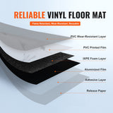 Flooring: VEVOR Self Adhesive Vinyl Floor Tiles 390 x 23.6 inch, 1.5mm Thick Peel & Stick, White Marble Texture DIY Flooring for Kitchen, Dining Room, Bedrooms & Bathrooms, Easy for Home Decor