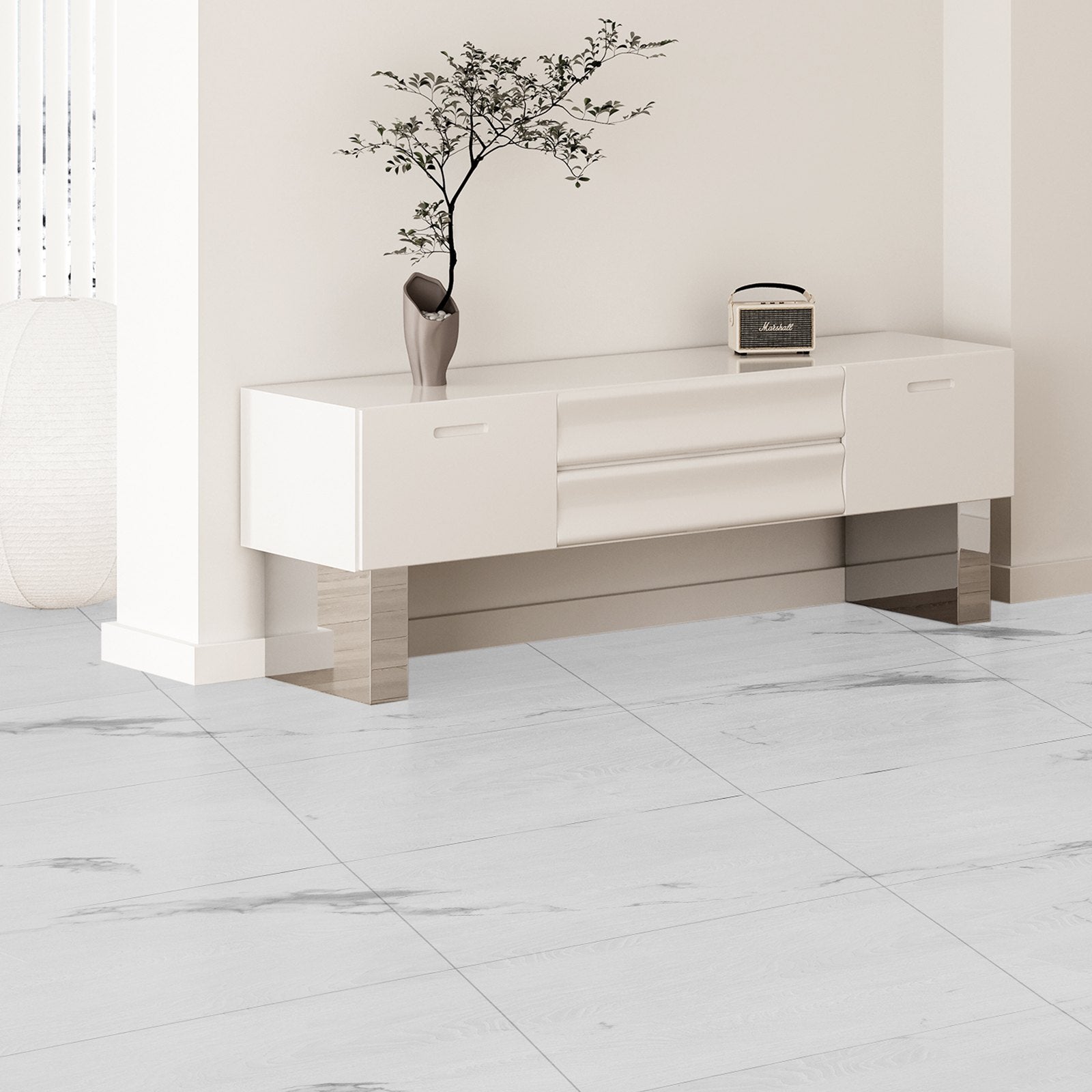 Flooring: VEVOR Self Adhesive Vinyl Floor Tiles 390 x 23.6 inch, 1.5mm Thick Peel & Stick, White Marble Texture DIY Flooring for Kitchen, Dining Room, Bedrooms & Bathrooms, Easy for Home Decor