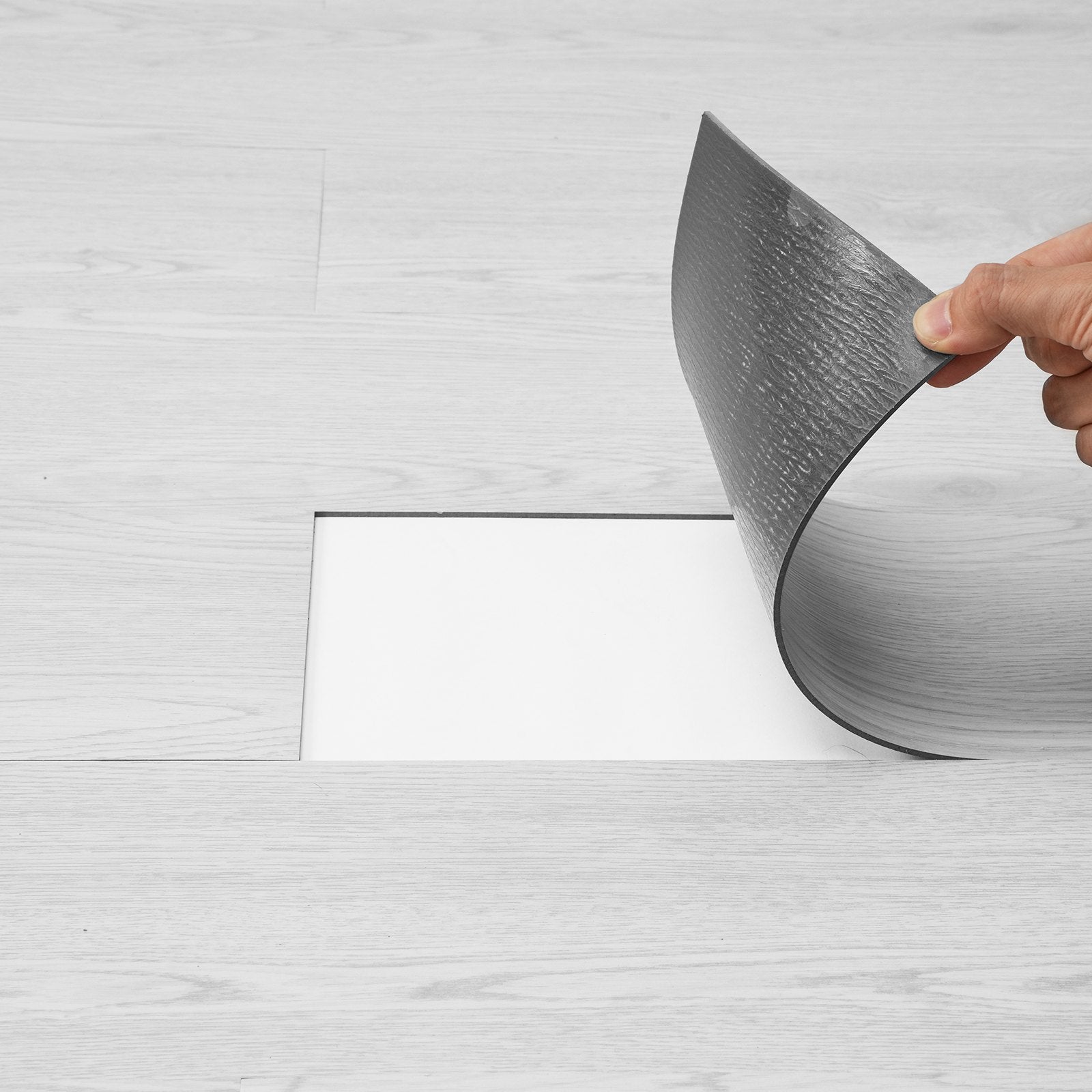 Flooring: VEVOR Self Adhesive Vinyl Floor Tiles 36 x 6 inch, 36 Tiles 2.5mm Thick Peel & Stick, Light Gray Wood Grain DIY Flooring for Kitchen, Dining Room, Bedrooms & Bathrooms, Easy for Home Decor