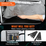 Greenhouses & Accessories: VEVOR Grow Tent 48 x 48 x 80 in Indoor Growing Tent Hydroponic Window Door Tray