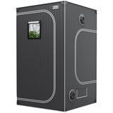 Greenhouses & Accessories: VEVOR Grow Tent 48 x 48 x 80 in Indoor Growing Tent Hydroponic Window Door Tray