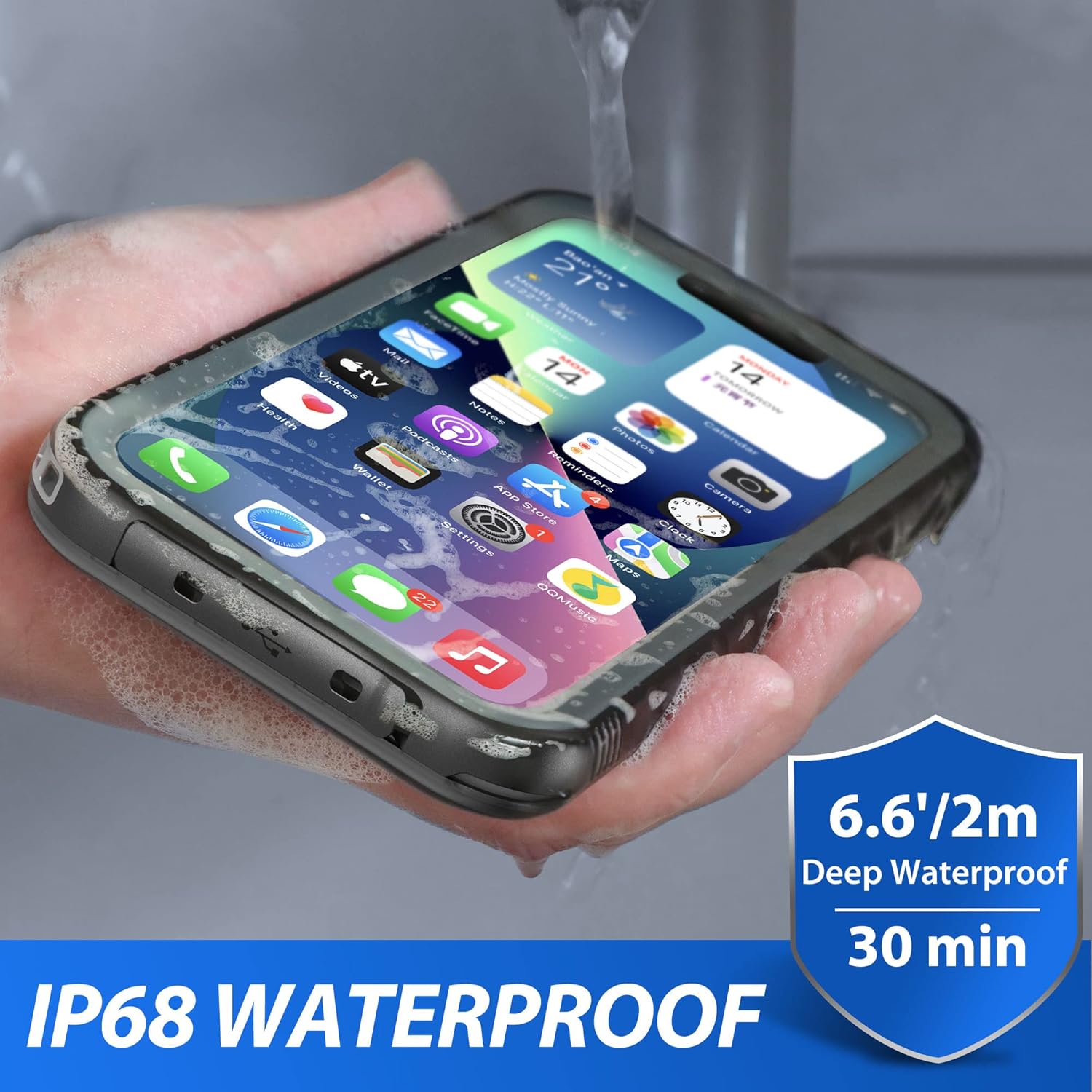 Phone Cases & Screen Protectors: iPhone 13 Waterproof Shockproof Case