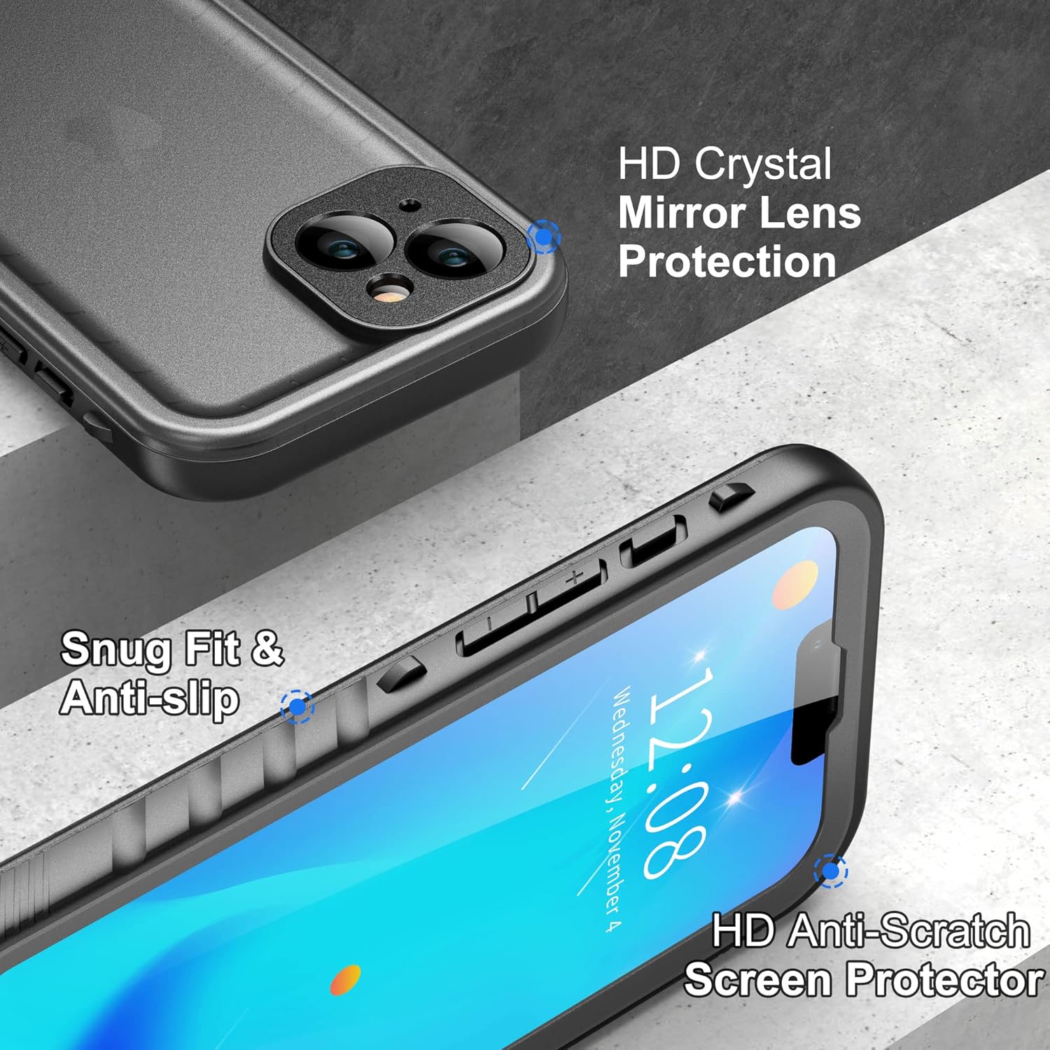 Phone Cases & Screen Protectors: iPhone 13 Waterproof Shockproof Case
