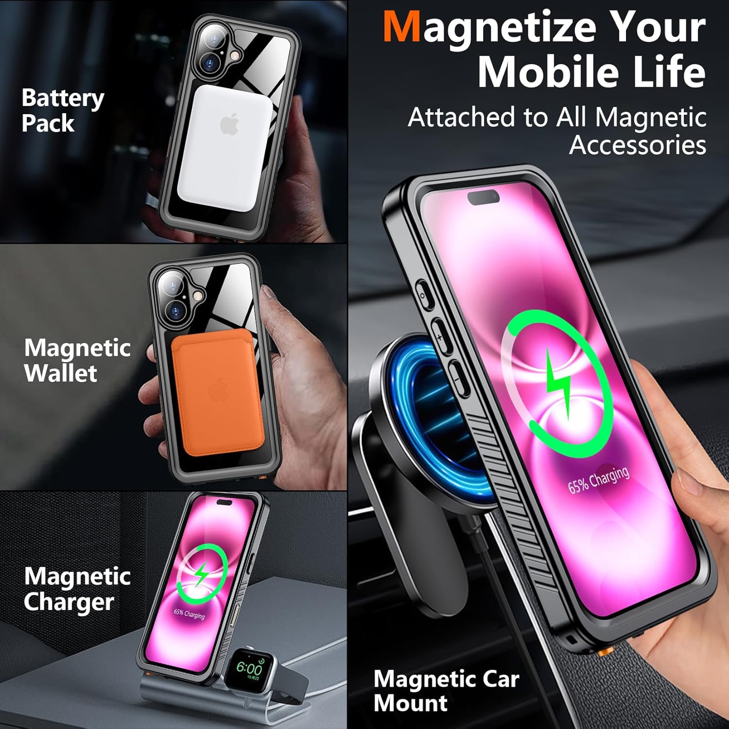 Phone Cases & Screen Protectors: iPhone 16 Waterproof Case