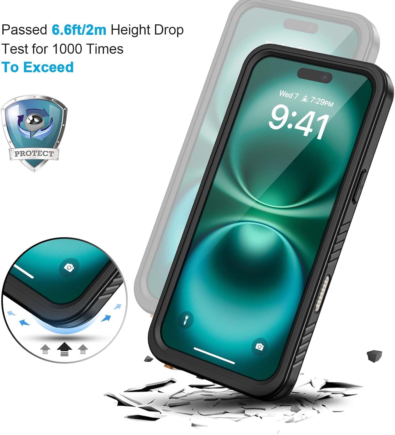 Phone Cases & Screen Protectors: iPhone 16 Pro Waterproof Case