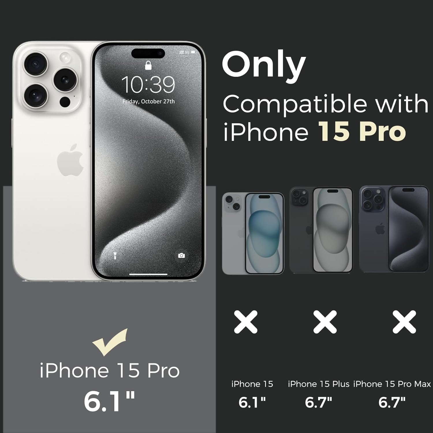 Phone Cases & Screen Protectors: iPhone 15 Pro Waterproof Case