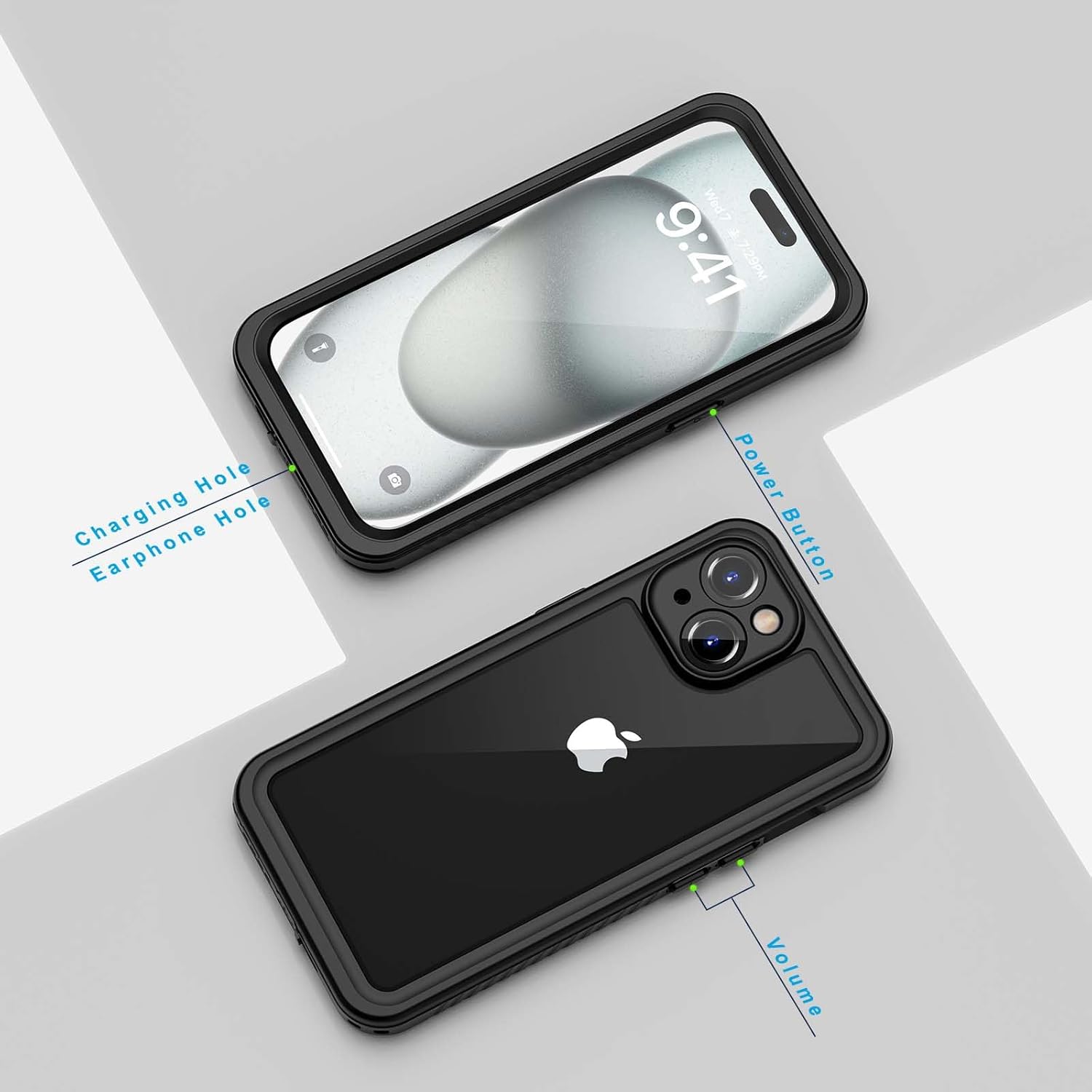 Phone Cases & Screen Protectors: iPhone 15 Plus Waterproof Case