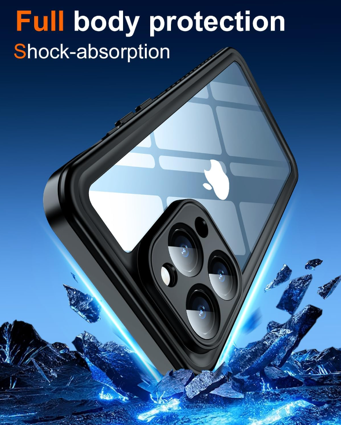 Phone Cases & Screen Protectors: iPhone 15 Pro Max Waterproof Case