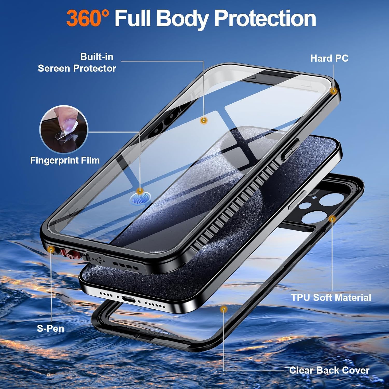 Phone Cases & Screen Protectors: iPhone 12 Mini Waterproof Shockproof Case