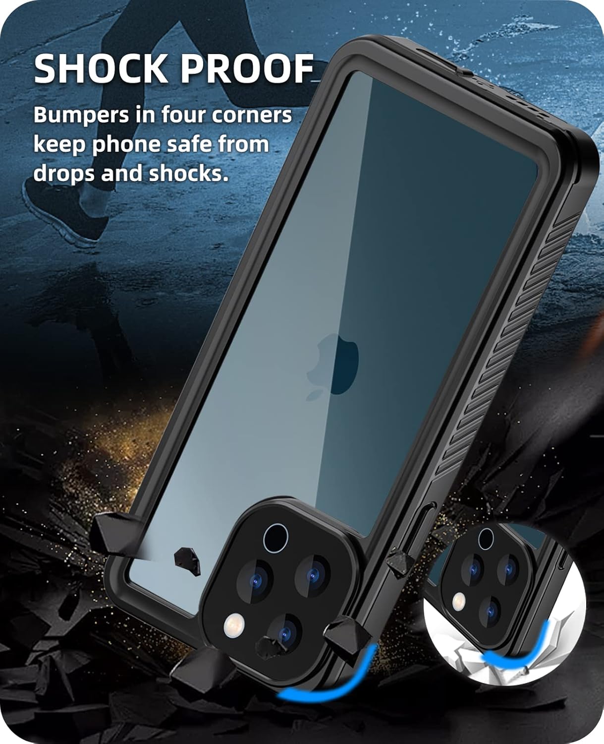 Phone Cases & Screen Protectors: iPhone 12 Pro Max Waterproof Case