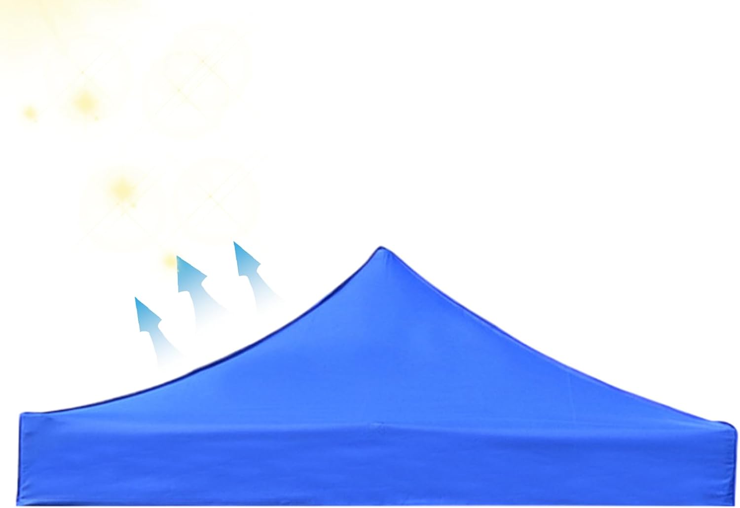 Tents: Gazebo Tent Top Cover Camping Beach Sunshade Shelter - Blue / 2x2M
