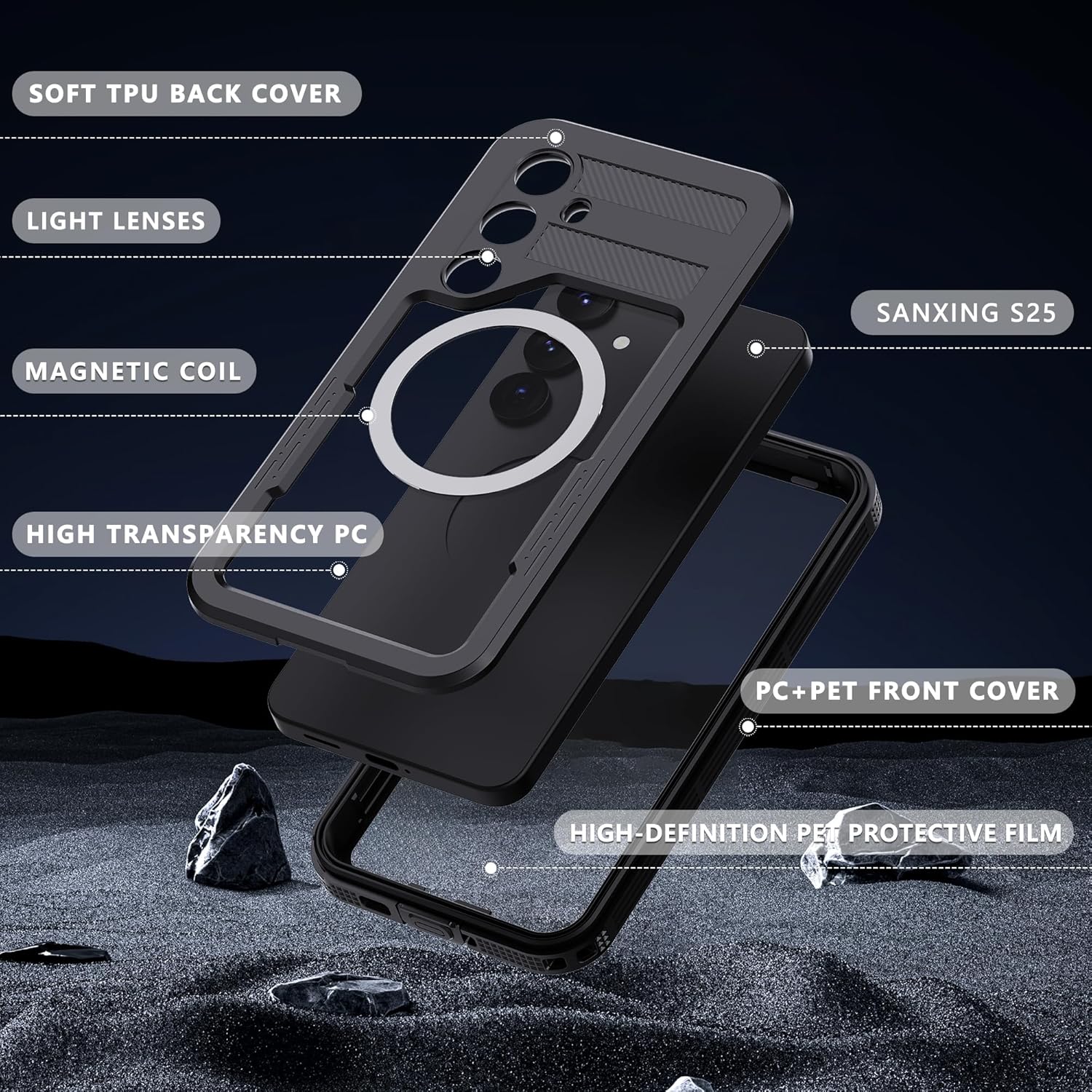 Phone Cases & Screen Protectors: Samsung Galaxy S25 Case Waterproof