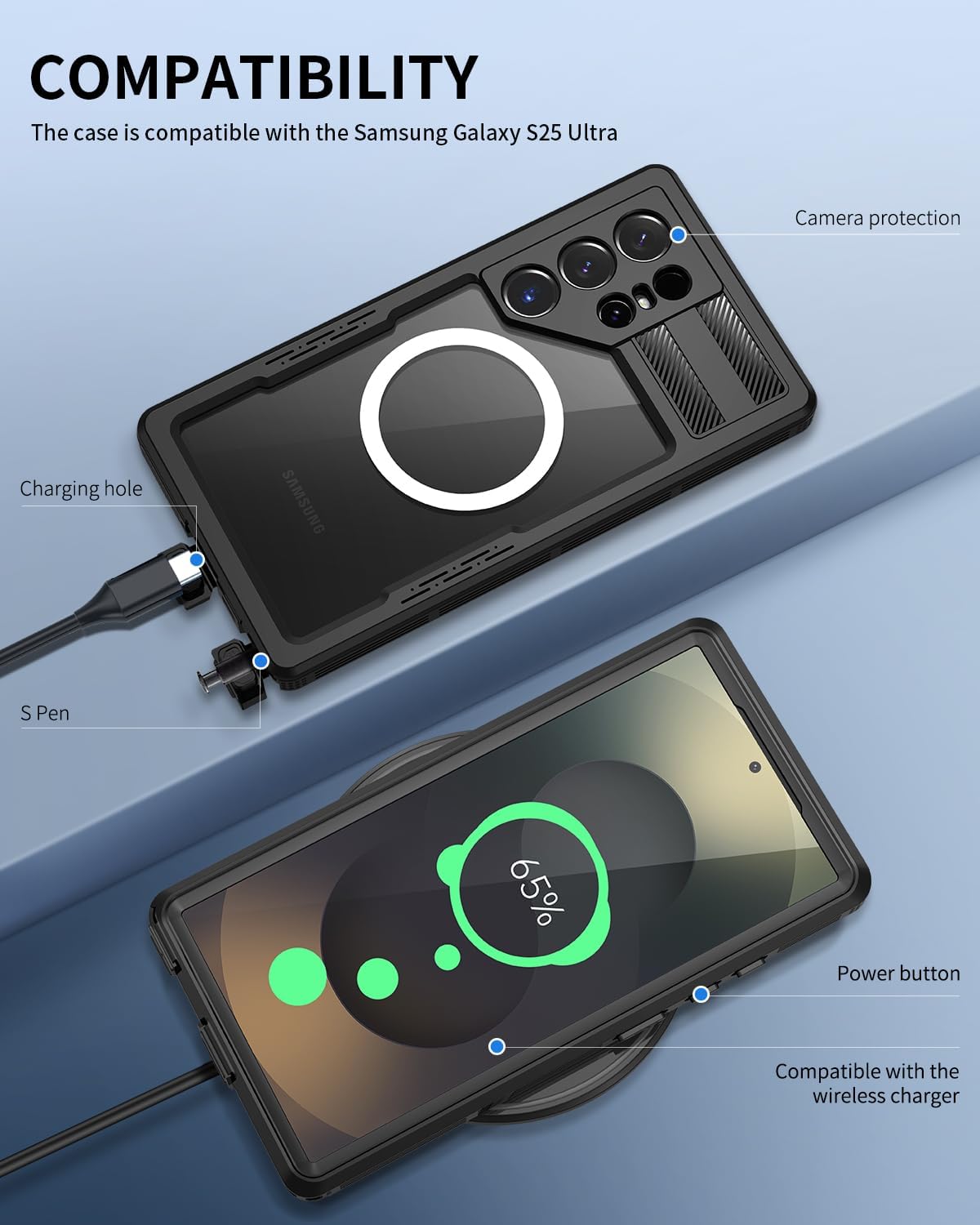 Phone Cases & Screen Protectors: Samsung Galaxy S25 Ultra Case Waterproof