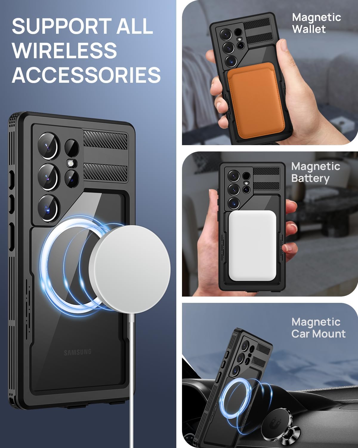 Phone Cases & Screen Protectors: Samsung Galaxy S25 Ultra Case Waterproof