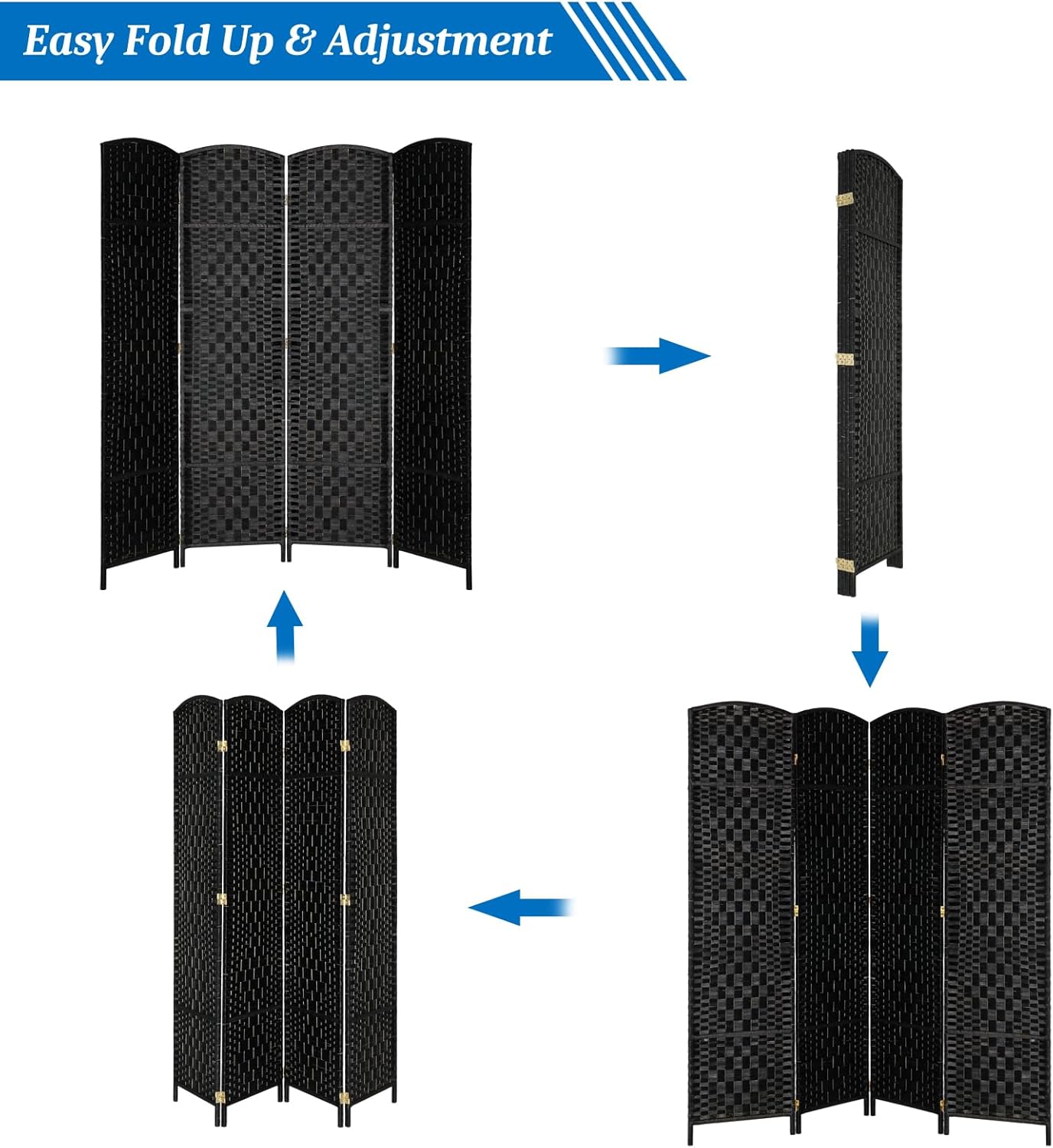 Room Dividers: Folding Room Divider Screen  Stylish Home Partition