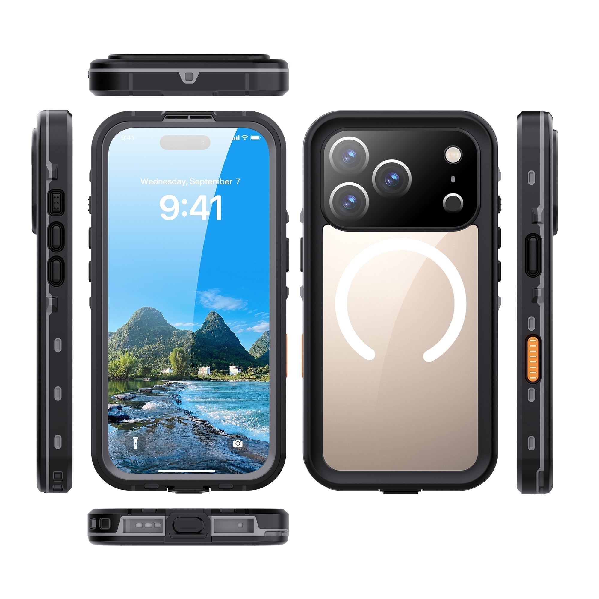 Phone Cases & Screen Protectors: iPhone 17 Pro Waterproof Case Shockproof Lifeproof Case