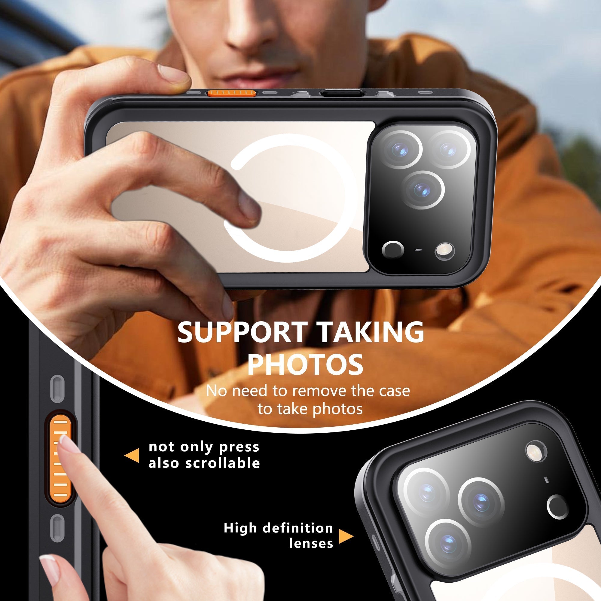 Phone Cases & Screen Protectors: iPhone 17 Pro Waterproof Case Shockproof Lifeproof Case