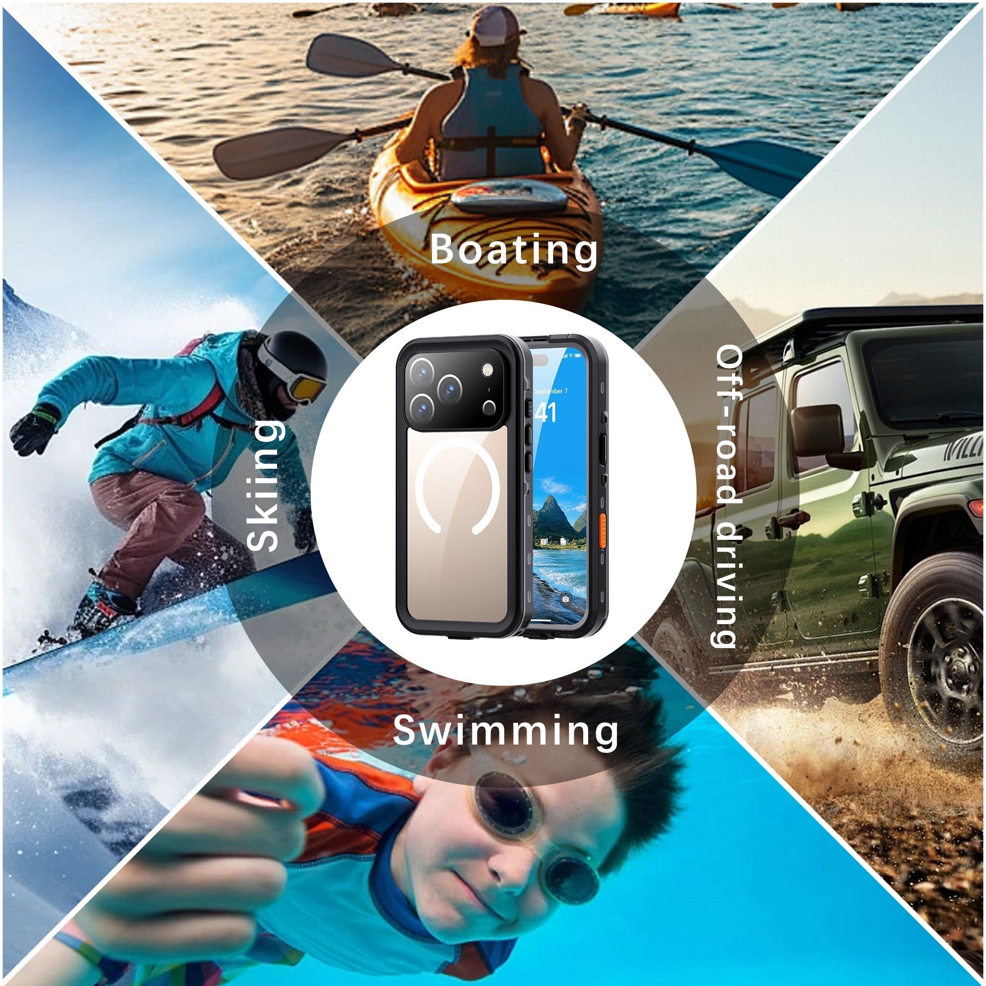 Phone Cases & Screen Protectors: iPhone 17 Pro Waterproof Case Shockproof Lifeproof Case