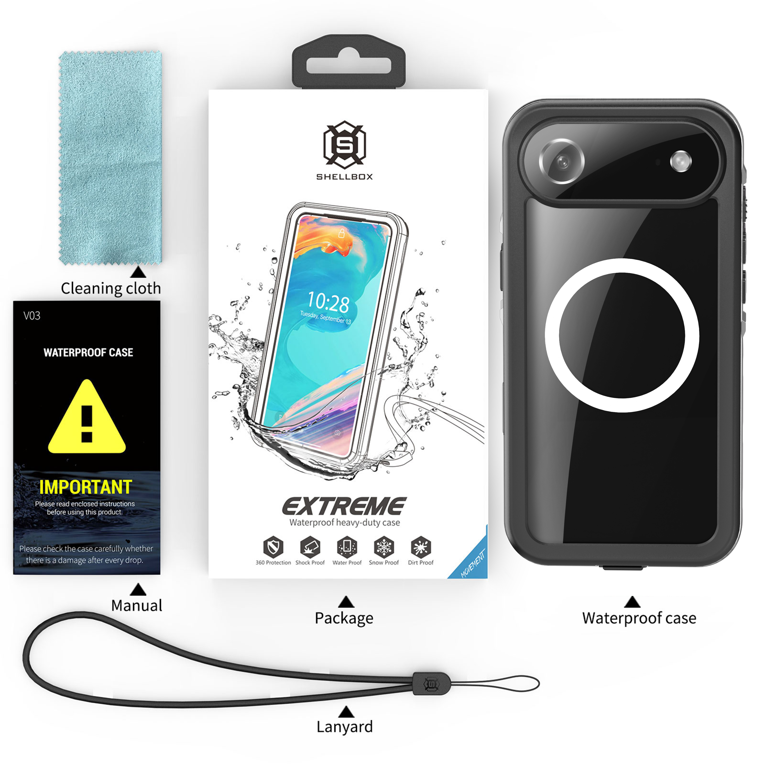 Phone Cases & Screen Protectors: iPhone 17 Air Waterproof Case Heavy Duty Case