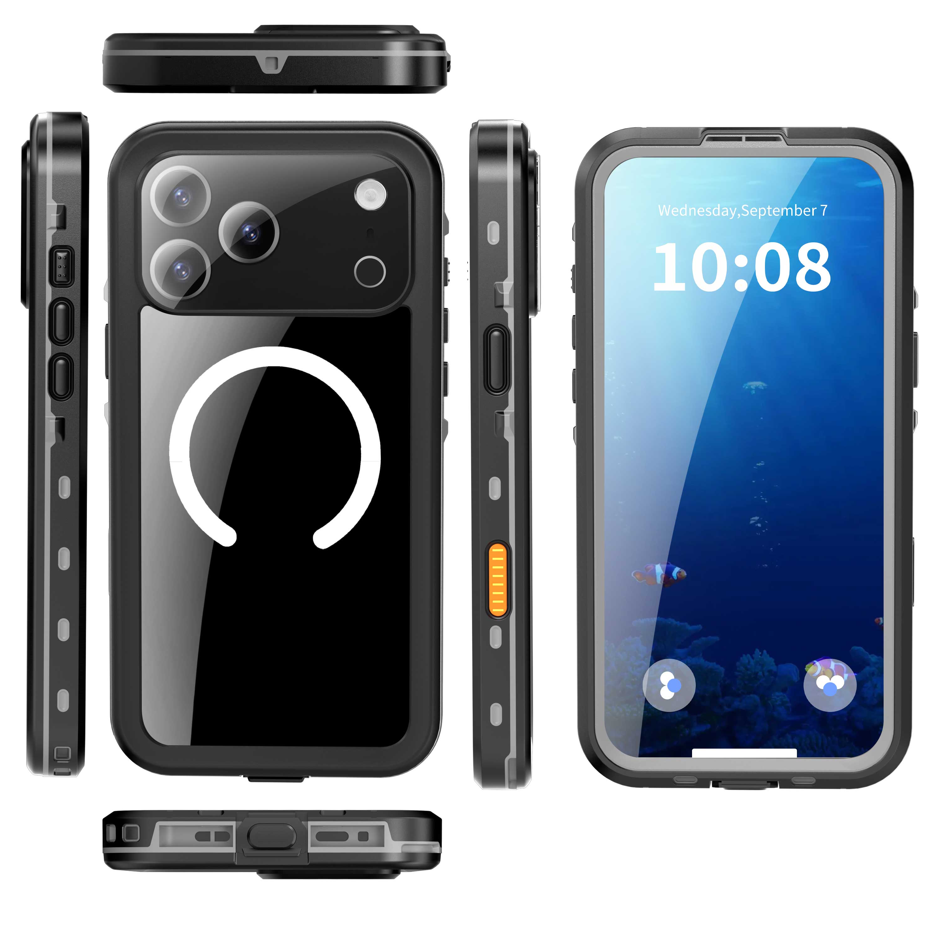 Phone Cases & Screen Protectors: iPhone 17 Pro Max Waterproof Case Shockproof Case