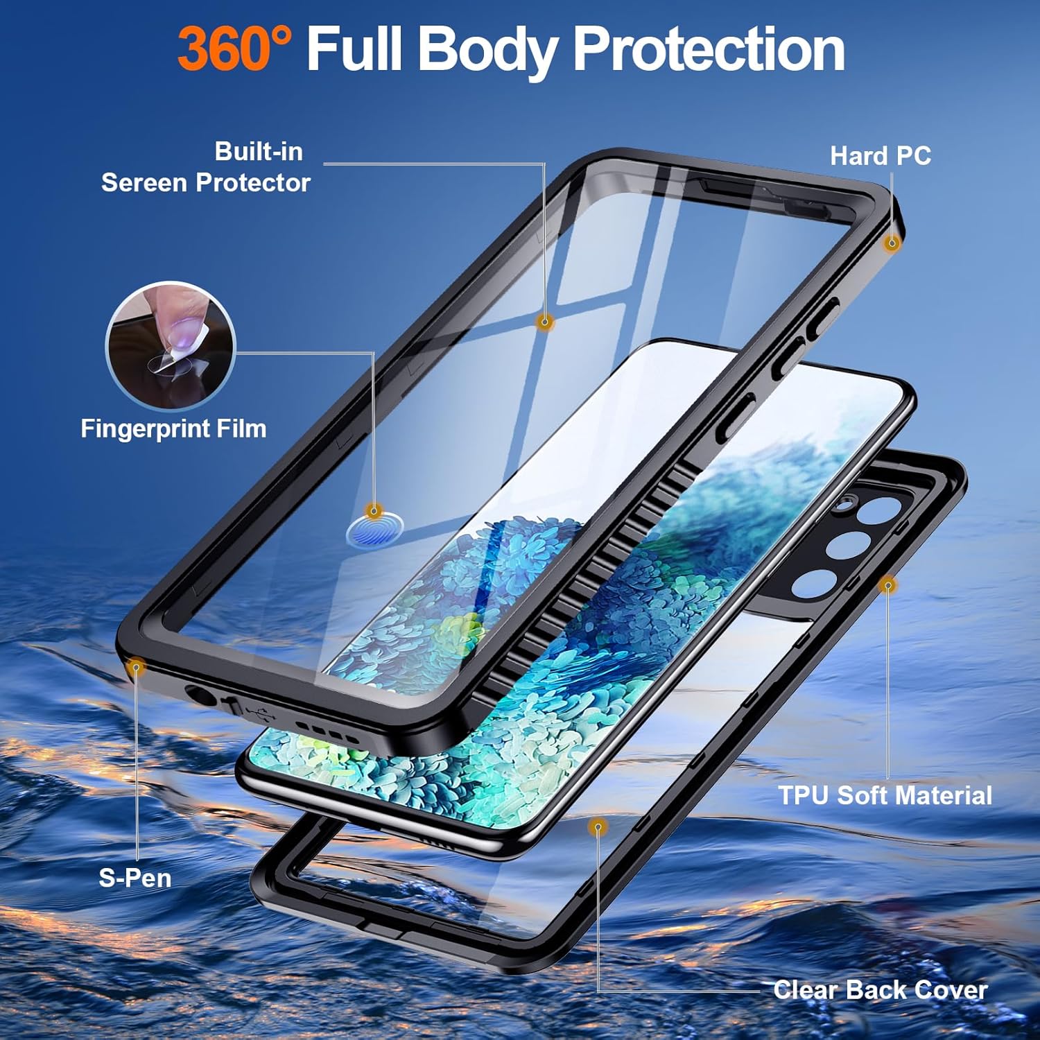 Phone Cases & Screen Protectors: Samsung Galaxy S20 Waterproof Shockproof Case