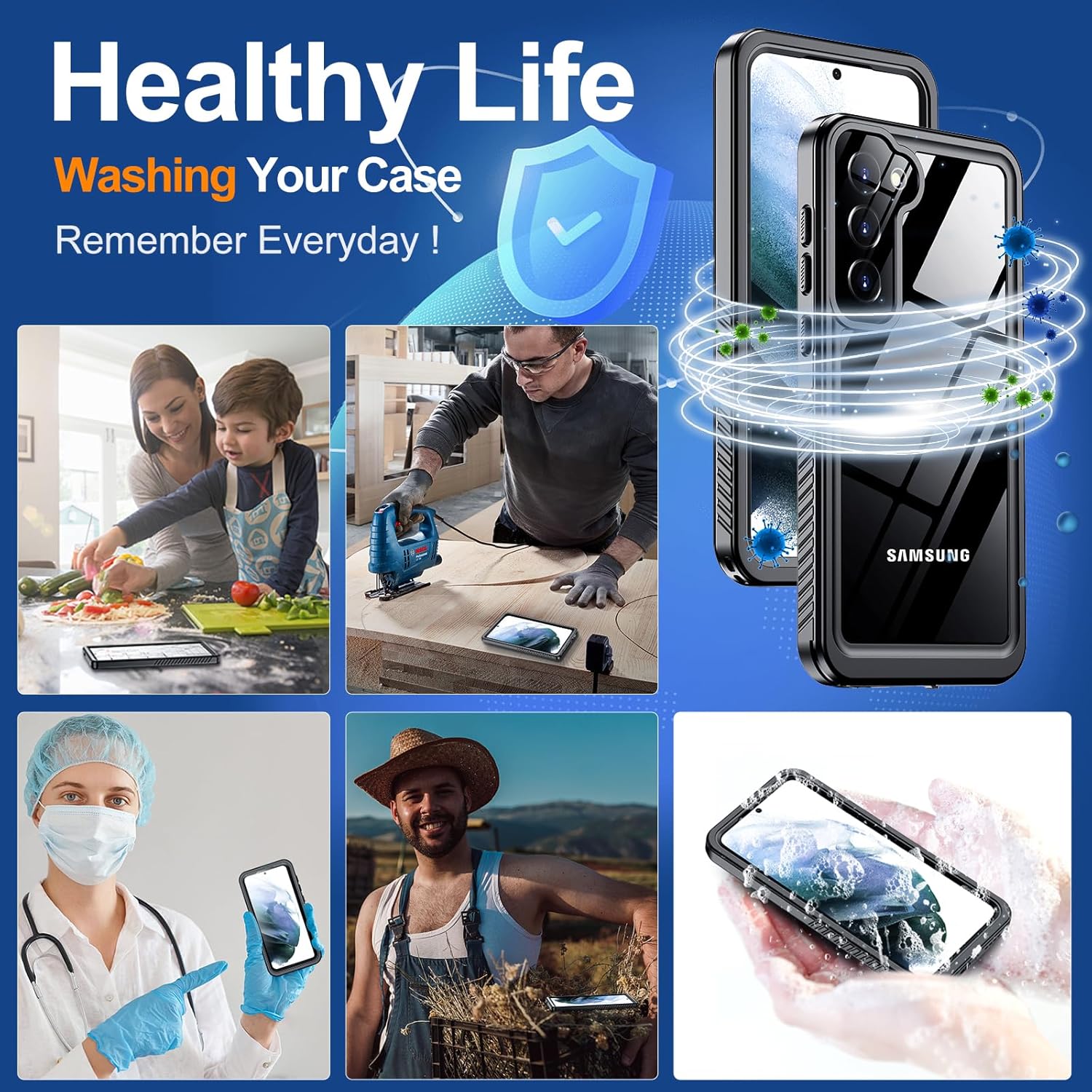 Phone Cases & Screen Protectors: Samsung Galaxy S21 Plus Waterproof Case