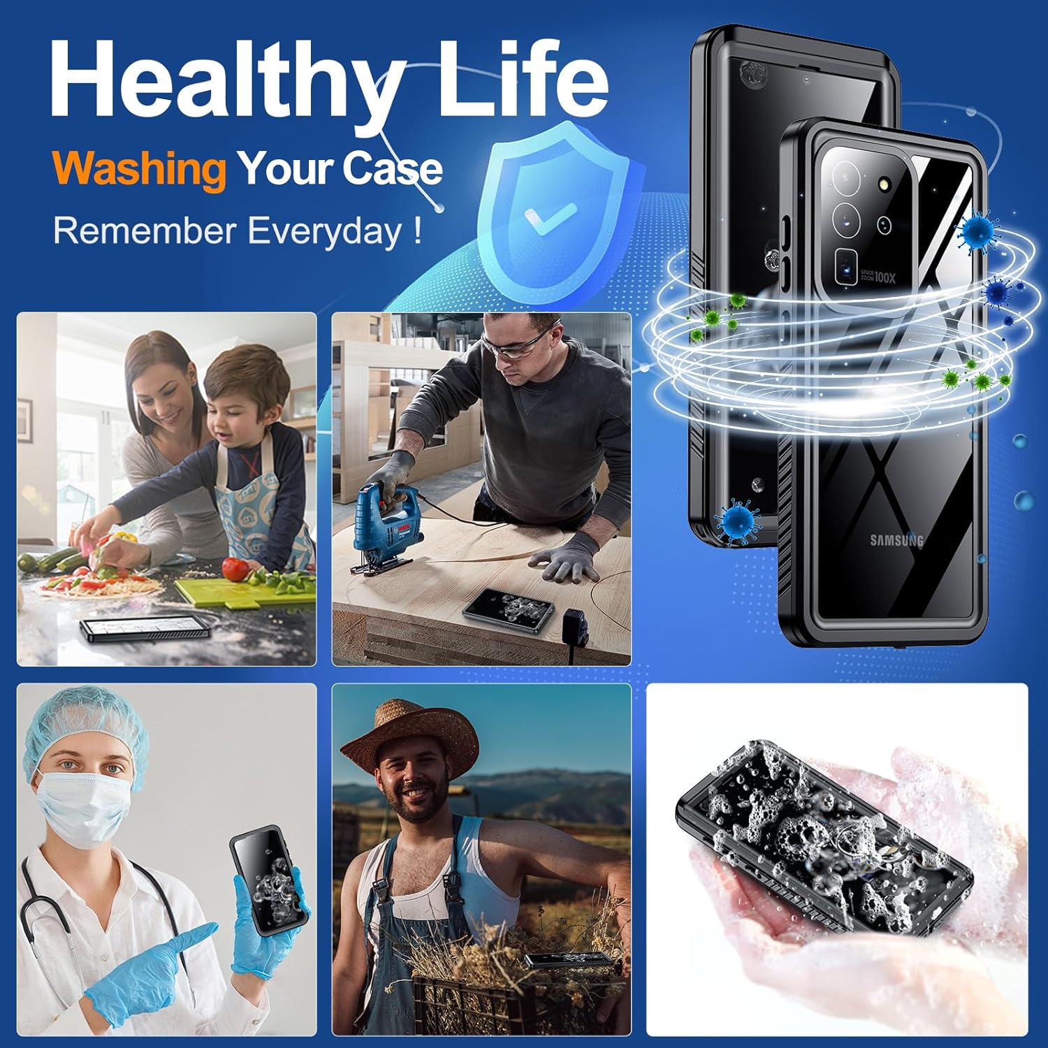 Phone Cases & Screen Protectors: Samsung Galaxy S20 Ultra Waterproof Case