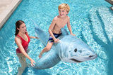 Pool Toys & Inflatables: Bestway 1.83m x 1.02m Realistic Shark Pool Float Inflatable Rubber Ride on for Kids