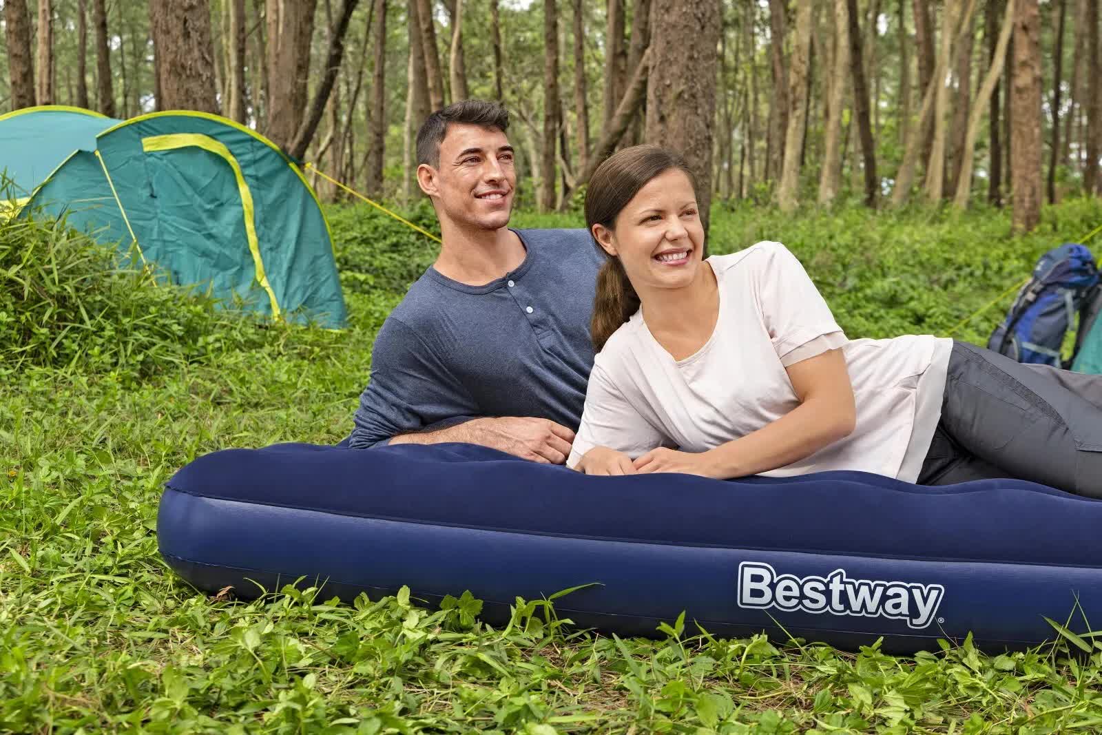 Inflatable Mattresses: Bestway 2.03m x 1.52m x 22cm Air Mattress Queen Inflatable Air Bed Indoor/Outdoor Heavy Duty Durable Camping