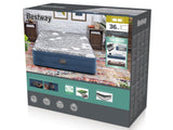 Inflatable Mattresses: Bestway 2.03m x 1.52m x 36cm Tritech Fashion Flock comfortable inflatable Air Mattress Queen Built-in AC Pump