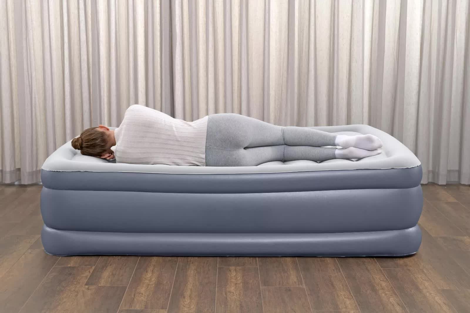 Inflatable Mattresses: Bestway 2.03m x 1.52m x 51cm Tritech Air Inflatable Mattress Queen Built-in AC Pump
