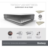 Inflatable Mattresses: Bestway 2.03m x 1.52m x 46cm Tritech Air Mattress Queen Built-in AC pump