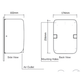 Dryers: COMPACT Hand Dryer 700W & 1000W- ABS White