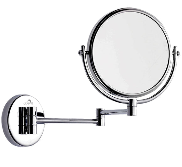 3X & 1X Wall Mount Magnifying Mirror (Solid Brass)