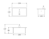 Body Wash & Hand Soap: Recessed Mounted Soap Dispenser 1400 ML