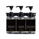 Body Wash & Hand Soap: Liquid Soap Dispenser 300ml X 3 - Transparent