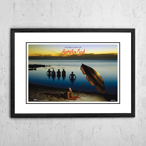 Posters, Paintings & Prints: Australian Crawl 'Boys Light Up' In Store Poster 1980- Framed A4