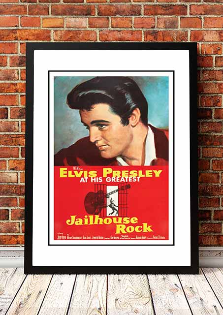 Posters, Paintings & Prints: Elvis 'Jailhouse Rock' Framed Movie Poster! - Framed A3