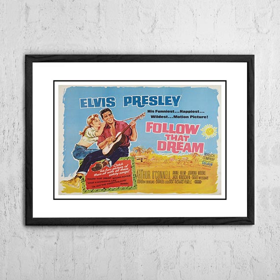 Posters, Paintings & Prints: Elvis 'Follow That Dream' Framed Movie Poster! - Framed A2