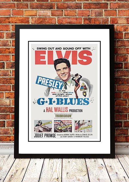 Posters, Paintings & Prints: Elvis 'G.I. Blues' Framed Movie Poster! - Framed A4