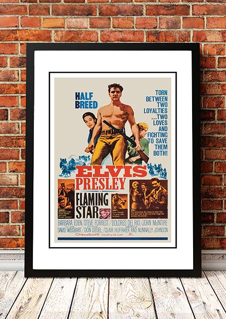 Posters, Paintings & Prints: Elvis 'Flaming Star' Framed Movie Poster! - Framed A3