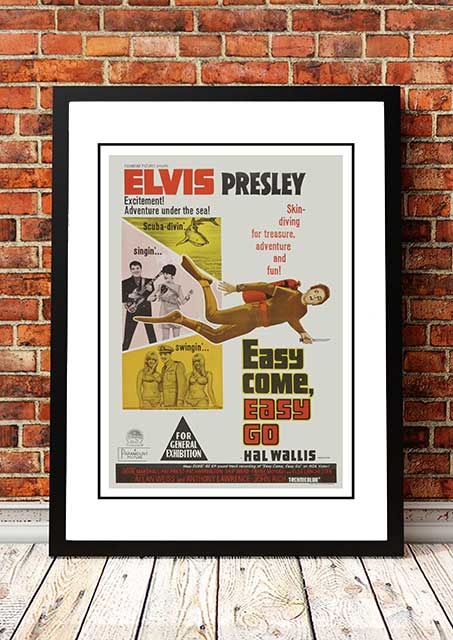 Posters, Paintings & Prints: Elvis 'Easy Come, Easy Go' Framed Movie Poster! - Framed A4