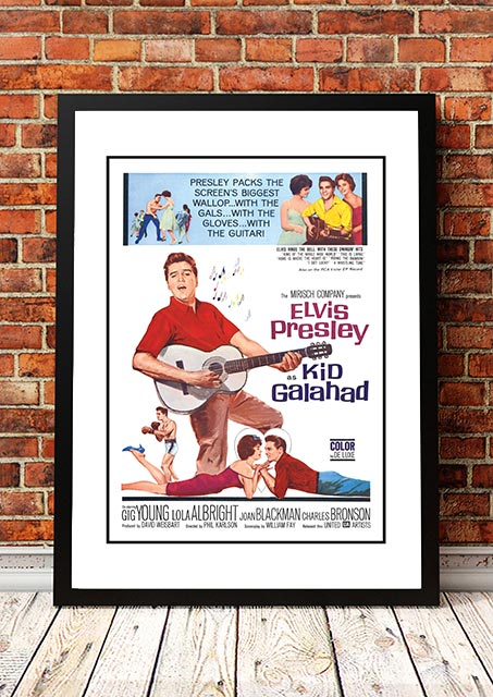 Posters, Paintings & Prints: Elvis 'Kid Galahad' Framed Movie Poster! - Framed A6