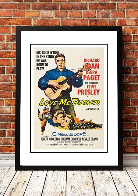 Posters, Paintings & Prints: Elvis 'Love Me Tender' Framed Movie Poster! - Framed A2
