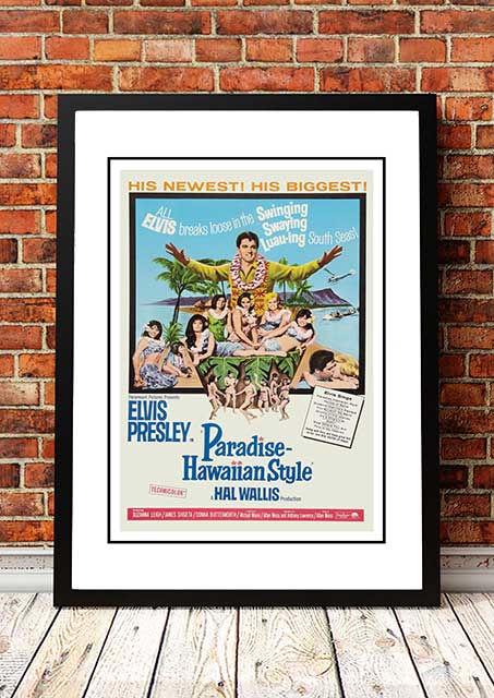 Posters, Paintings & Prints: Elvis 'Paradise, Hawaiian Style' Framed Movie Poster! - Framed A4